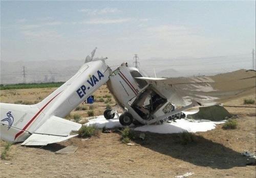 اعلام علت سانحه روز گذشته سقوط هواپیما در فرودگاه اراك
