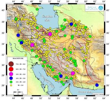 ۴ استانی که بیشترین زمینلرزه های بزرگتر از ۵ را تجربه کردند