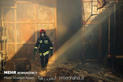 آتشسوزی کارگاه تراشکاری در تبریز