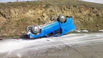 برخورد شدید دو نیسان 3 نفر مصدوم و 1 نفر فوتی درپی داشت