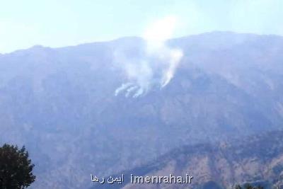 درخواست بالگرد برای مهار حریق در ارتفاعات خفر