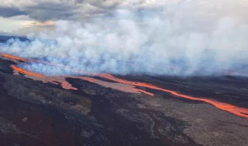 فوران بزرگترین آتشفشان فعال جهان در هاوایی