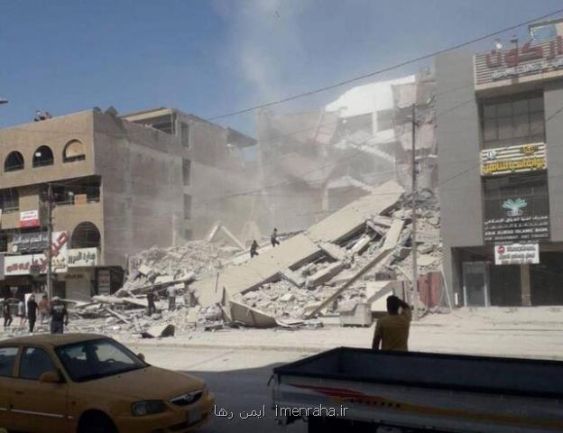 فرو ریختن یک ساختمان در بغداد