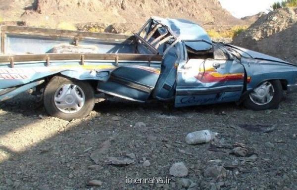 یک کشته و 40 مجروح بر اثر واژگونی خودروی تویوتا وانت در سراوان