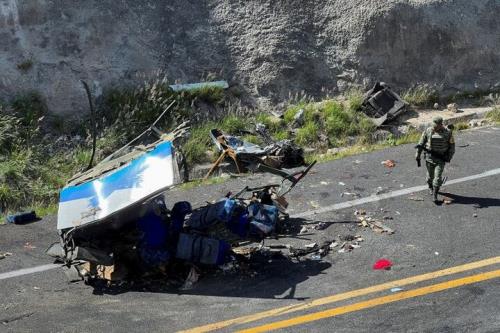 15 کشته در تصادف اتوبوس حامل مهاجران در مکزیک