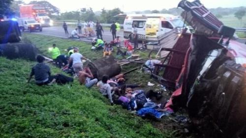 10 مهاجر کوبایی در تصادف کامیون در مکزیک کشته شدند