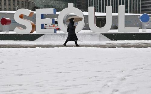 رکورد بارش برف در سئول طی 40 سال قبل