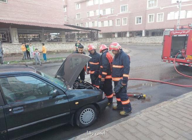 حادثه برای خودروی پراید در خروجی سمنان