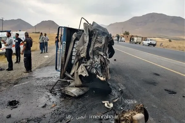 تصادف 2 خودرو در جاده کرج-چالوس