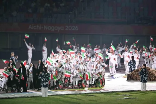 کاروان ایران در مراسم افتتاحیه رژه رفت