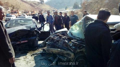 حادثه رانندگی در محور هراز یك كشته و ۲ مجروح برجای گذاشت