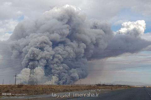 آتش سوزی كارخانه در صفاشهر