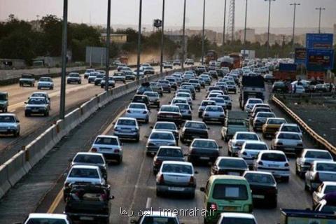 وضعیت ترافیكی معابر بزرگراهی تهران در هشتمین روز از اردیبهشت