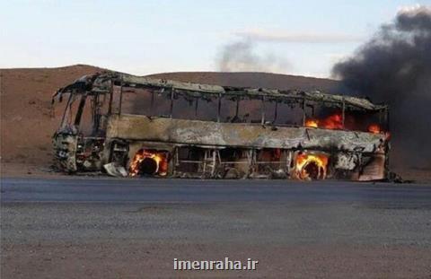 علت آتش سوزی اتوبوس یزد – مشهد در دست بررسی