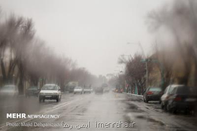 برف و باران در جاده های ۷ استان